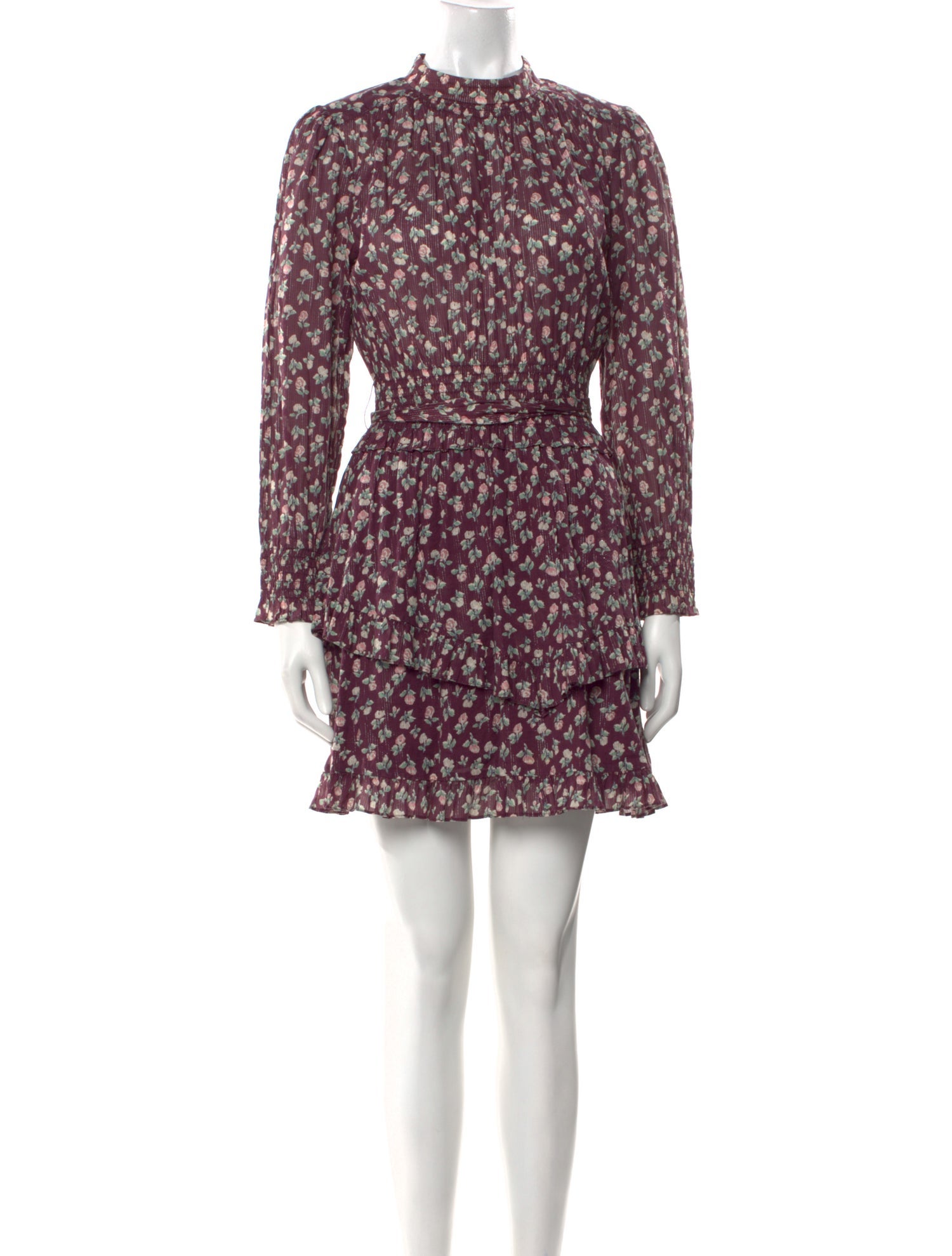 La Vie Rebecca Taylor Floral Print Mini Dress
