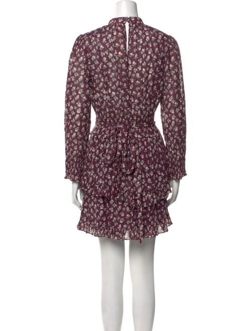 La Vie Rebecca Taylor Floral Print Mini Dress