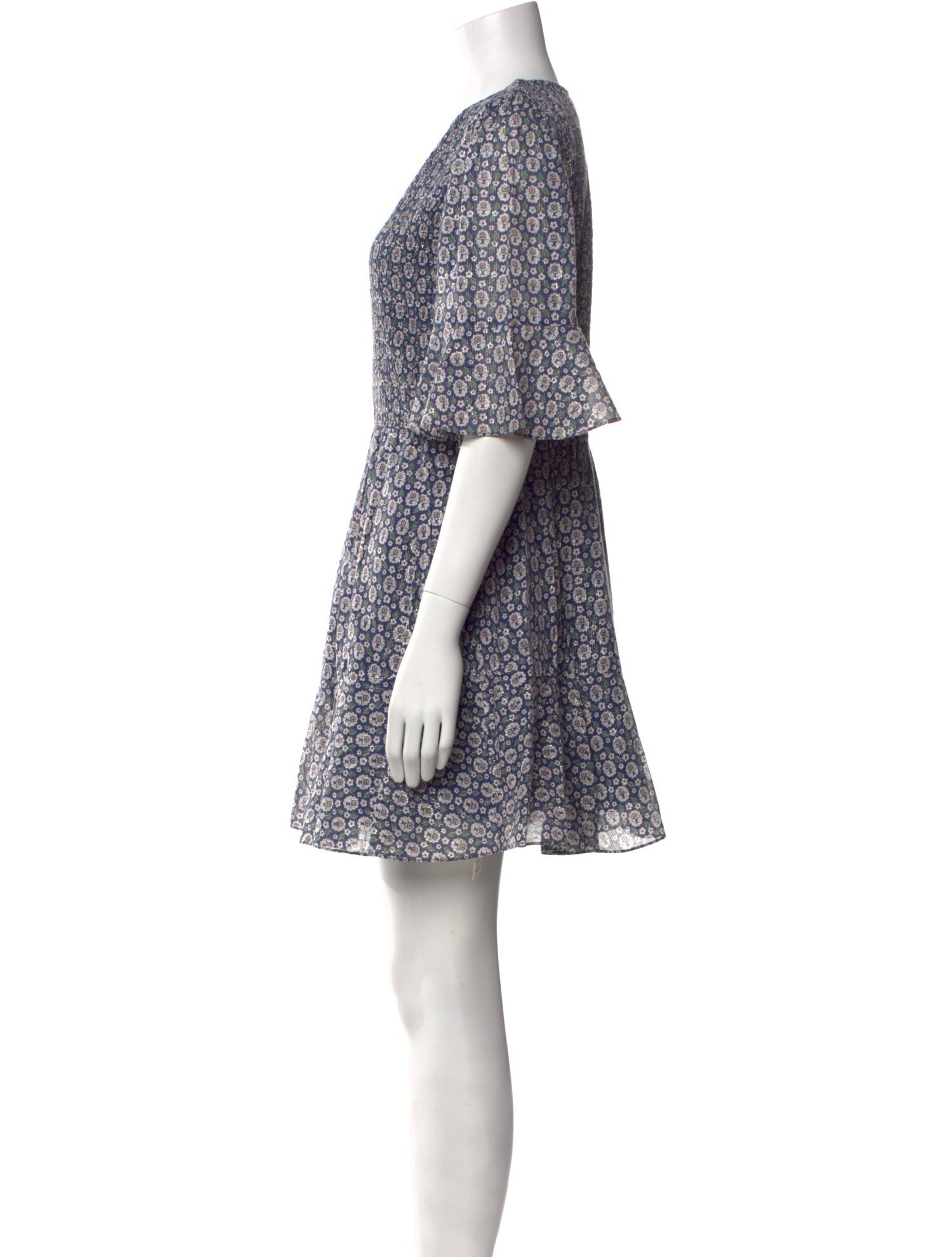 La Vie Rebecca Taylor Floral Print Mini Dress