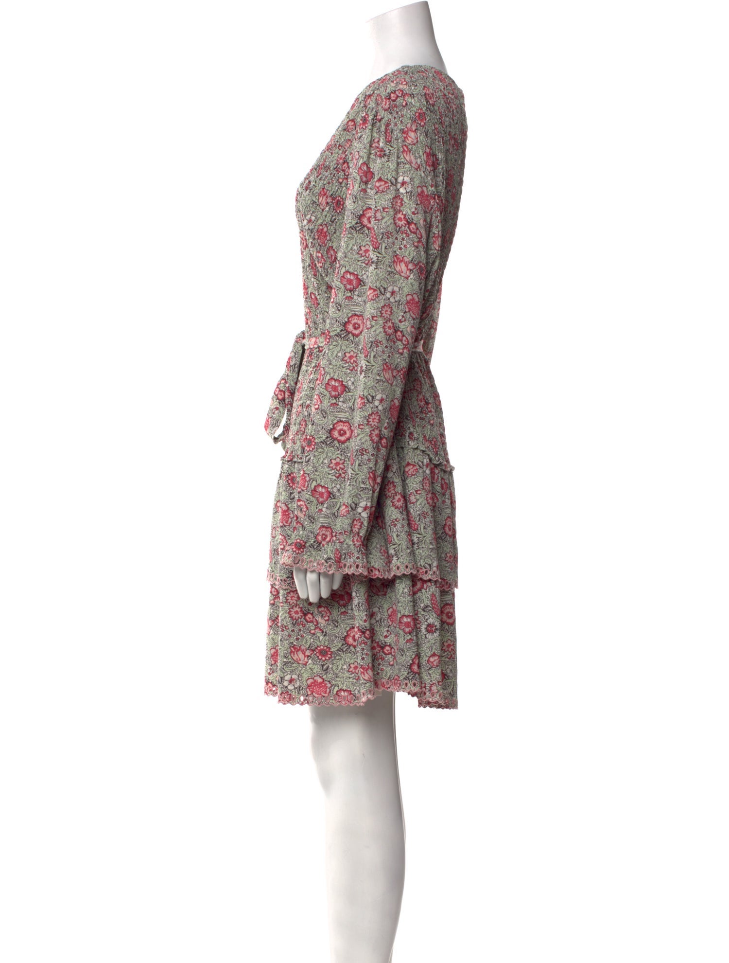 La Vie Rebecca Taylor Floral Print Mini Dress