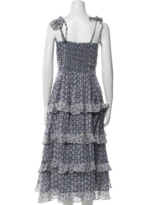 La Vie Rebecca Taylor Floral Print Long Dress