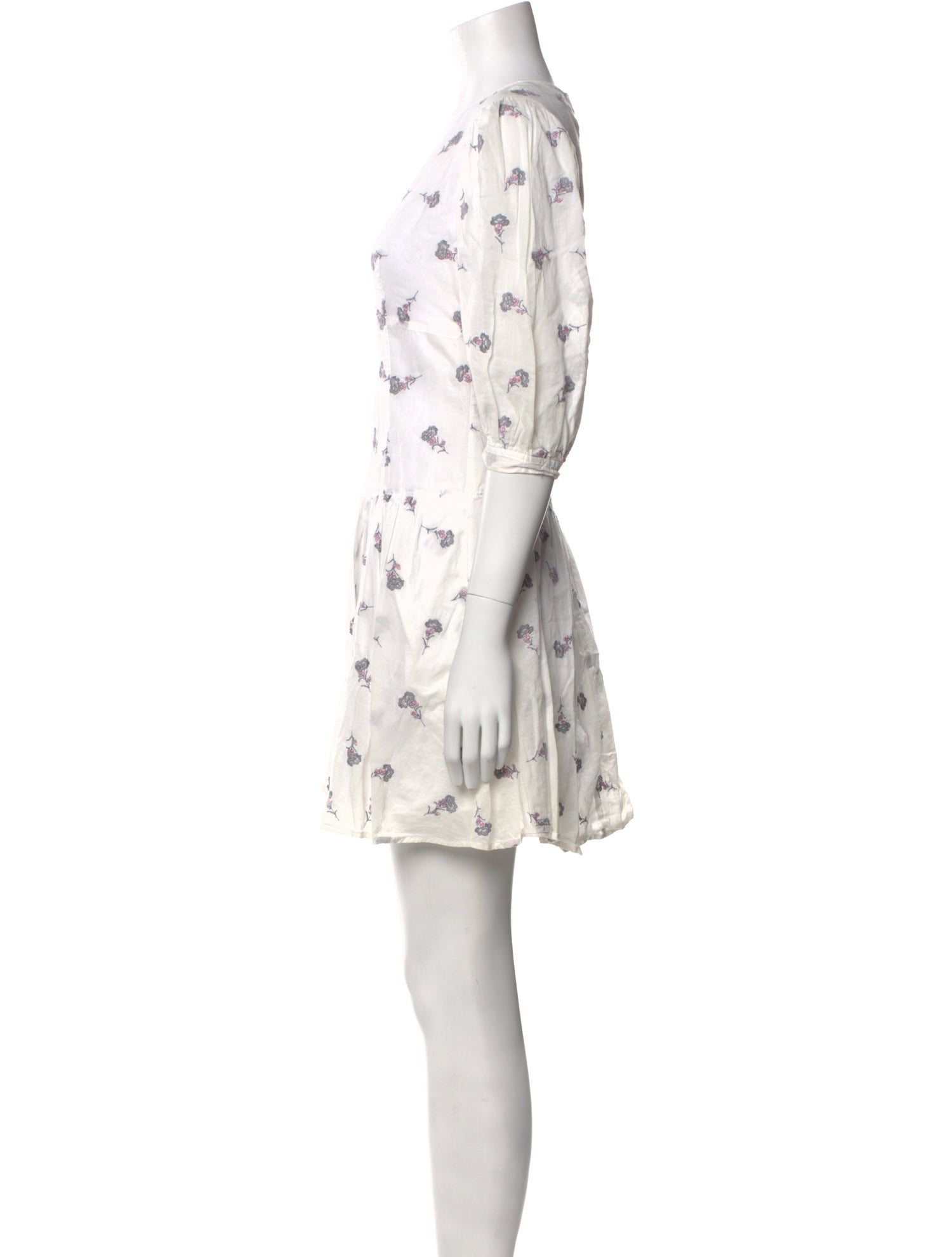 La Vie Rebecca Taylor Floral Print Mini Dress