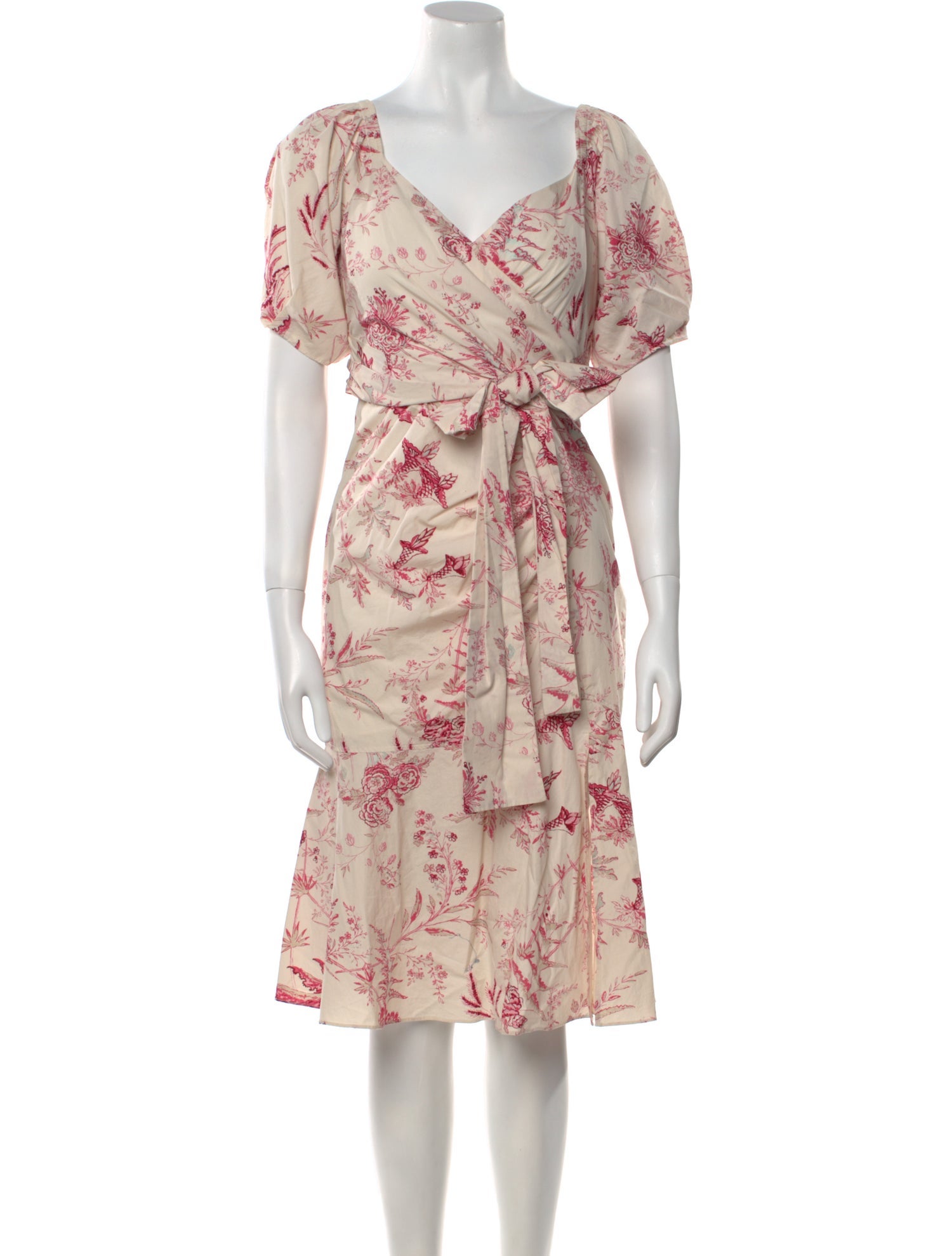 La Vie Rebecca Taylor Floral Print Knee-Length Dress