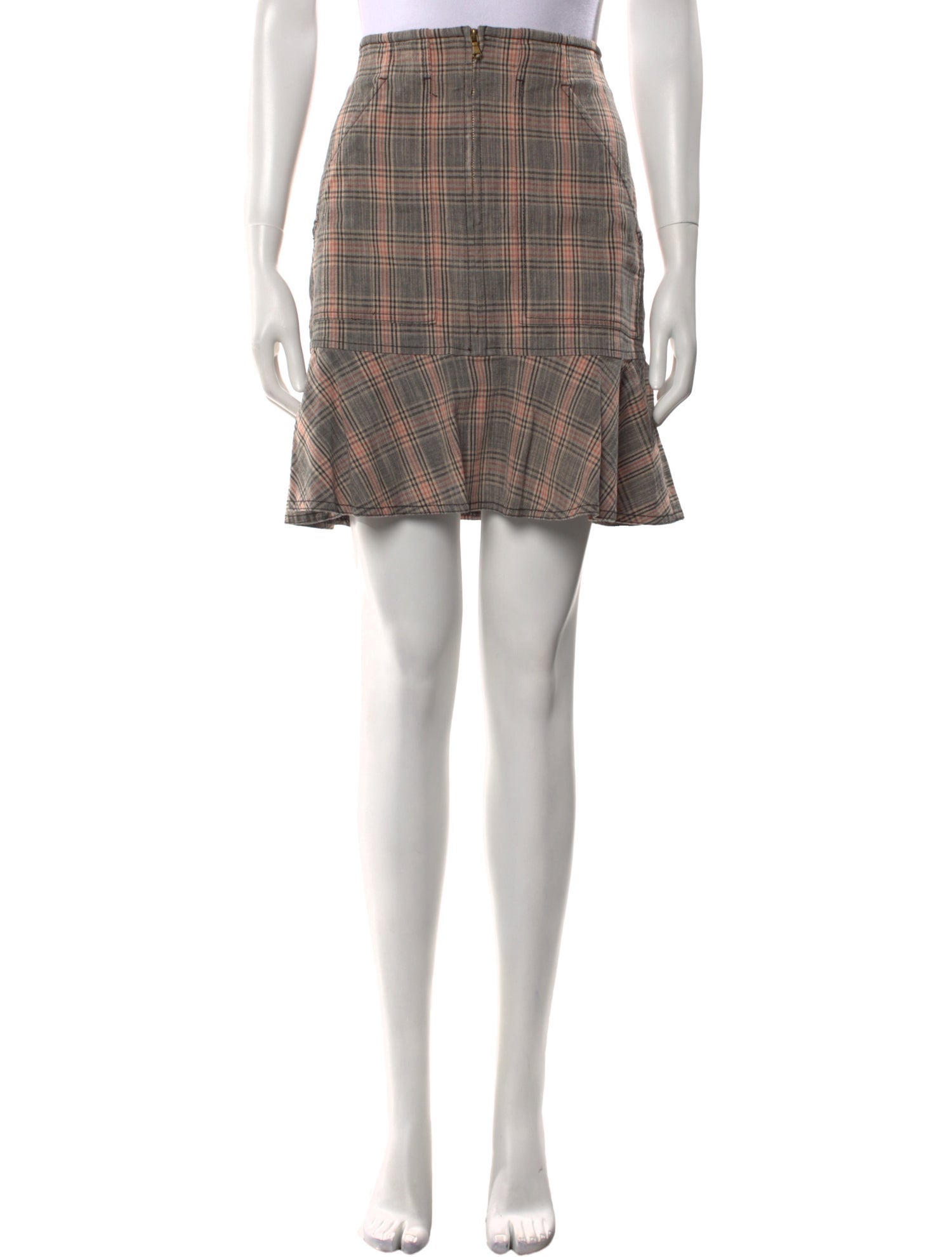 La Vie Rebecca Taylor Plaid Print Mini Skirt