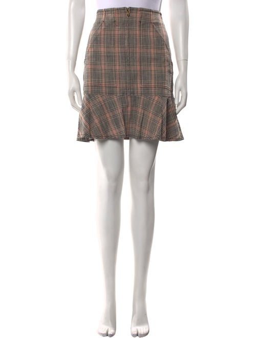 La Vie Rebecca Taylor Plaid Print Mini Skirt