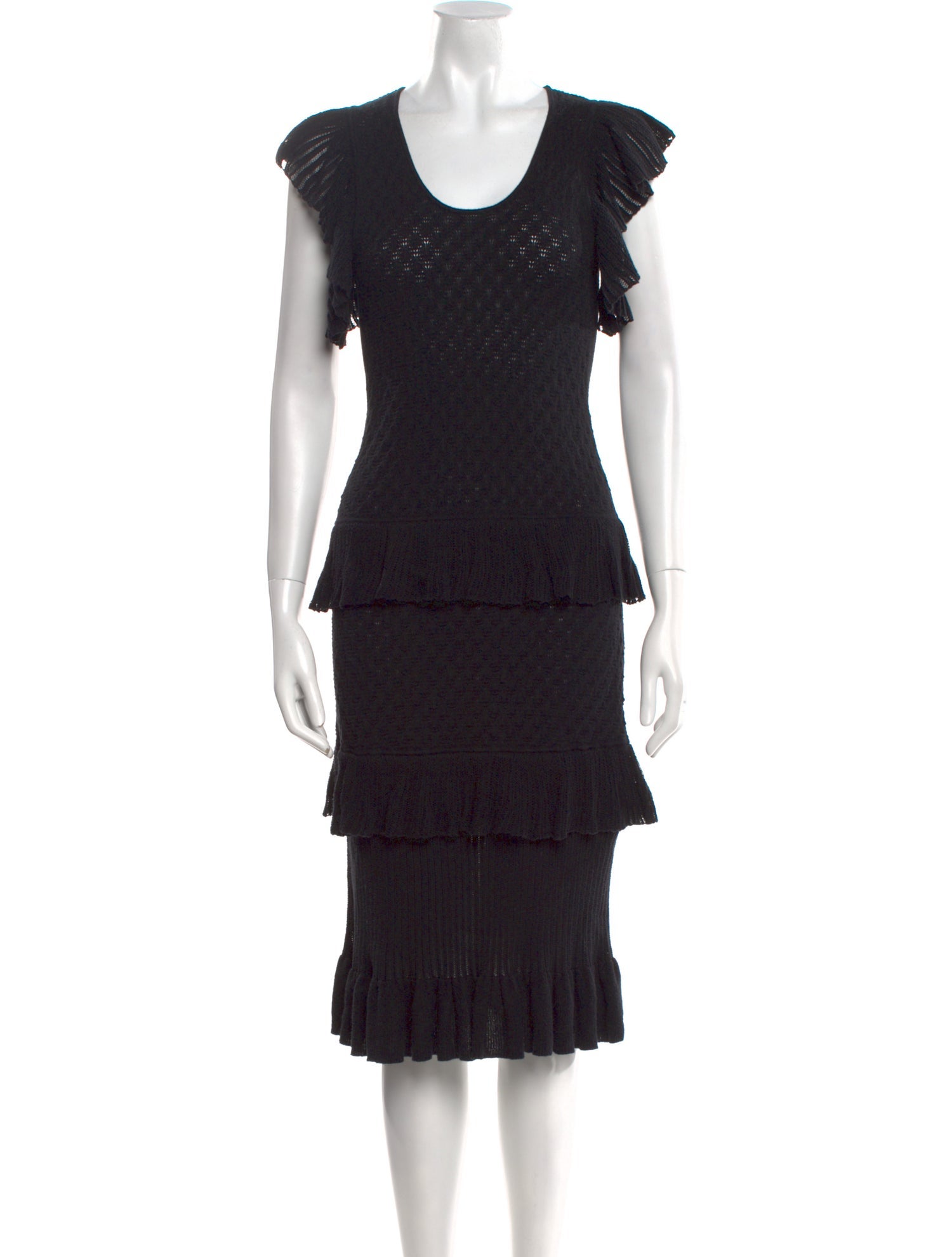 La Vie Rebecca Taylor Scoop Neck Midi Length Dress