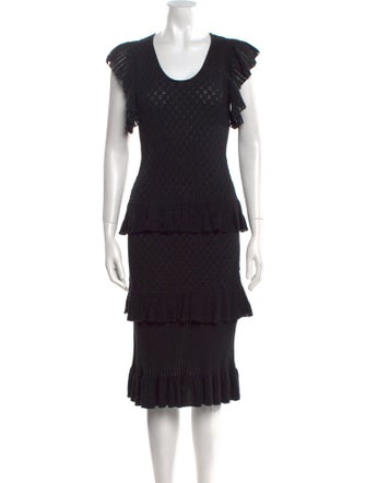 La Vie Rebecca Taylor Scoop Neck Midi Length Dress