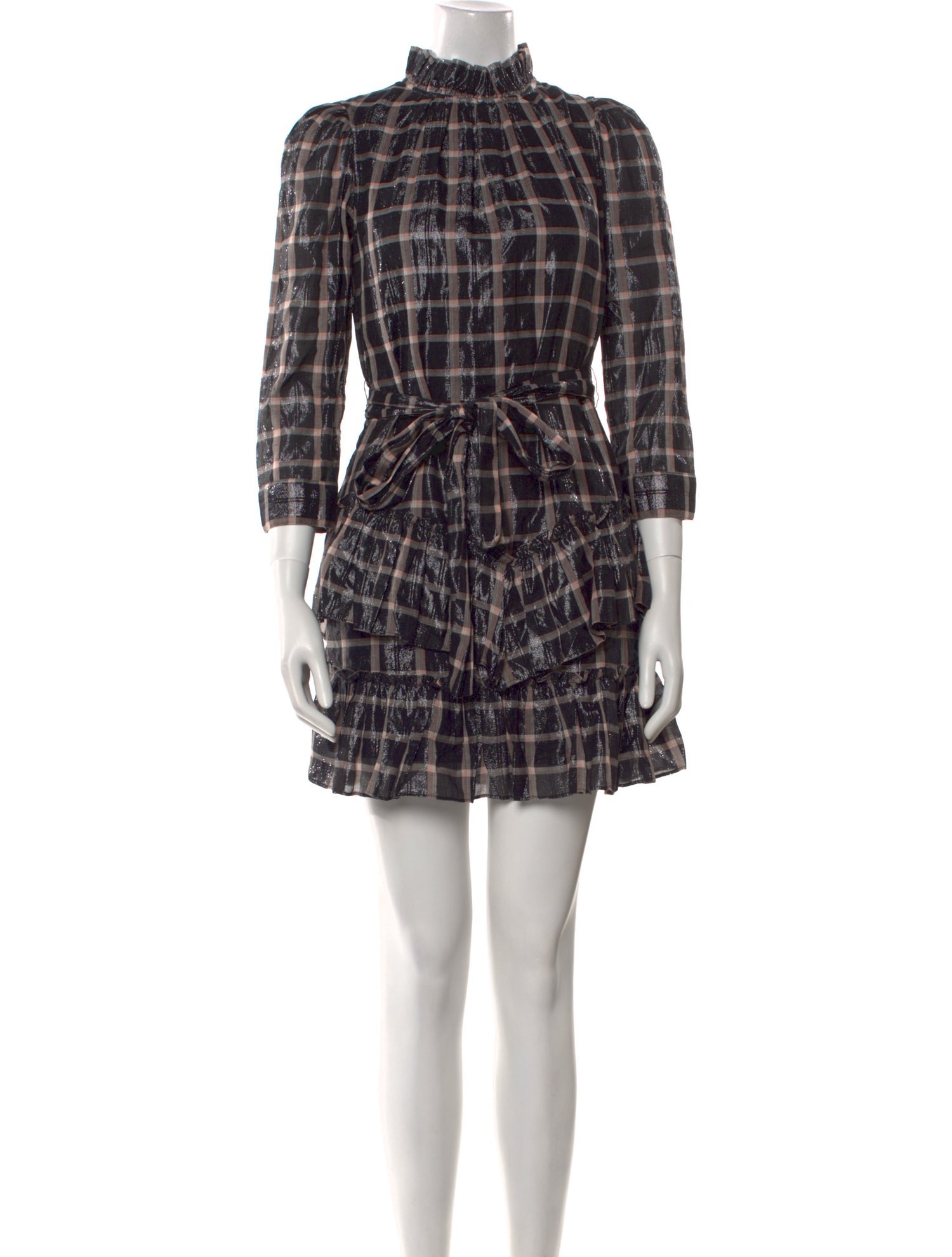 La Vie Rebecca Taylor Plaid Print Mini Dress