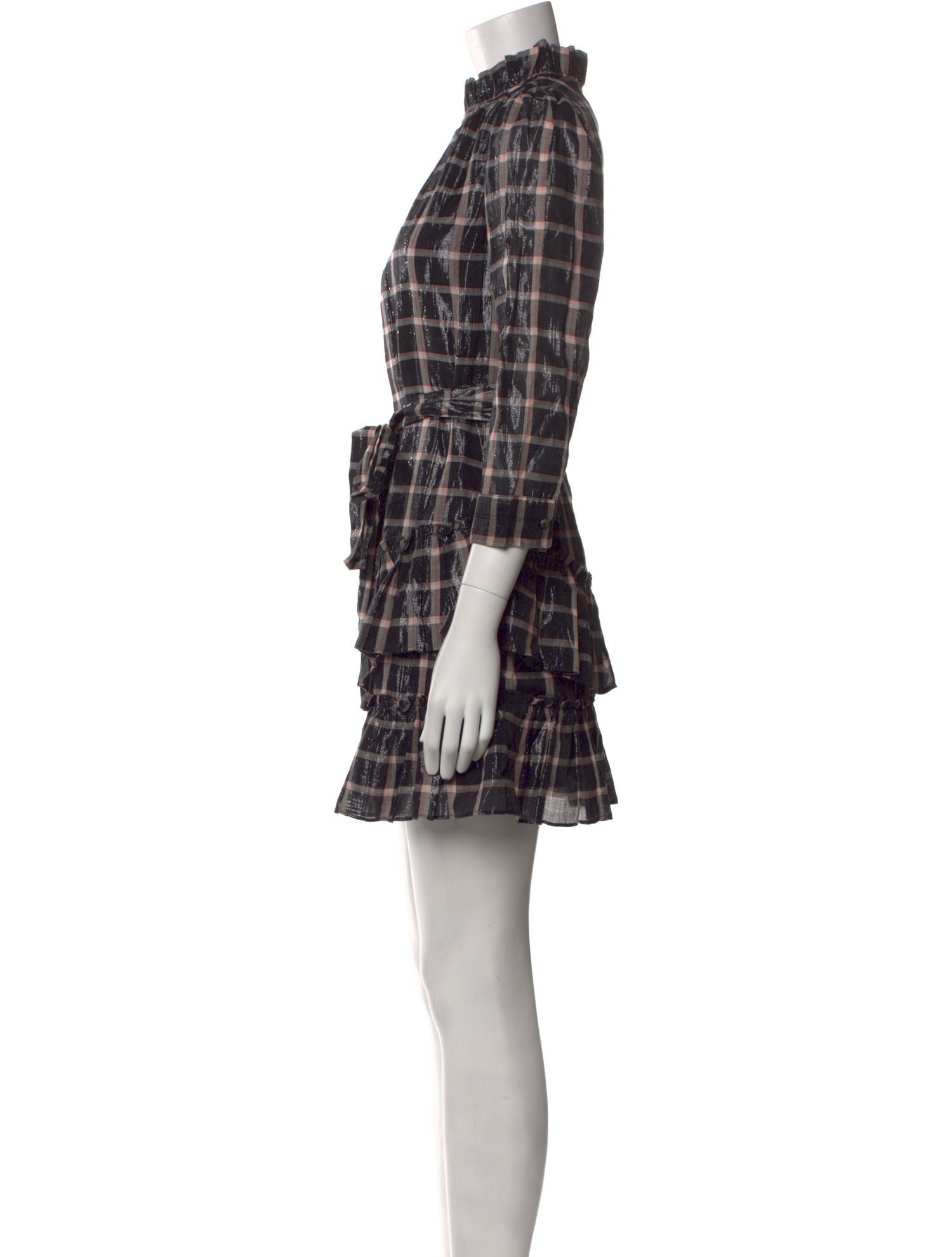 La Vie Rebecca Taylor Plaid Print Mini Dress