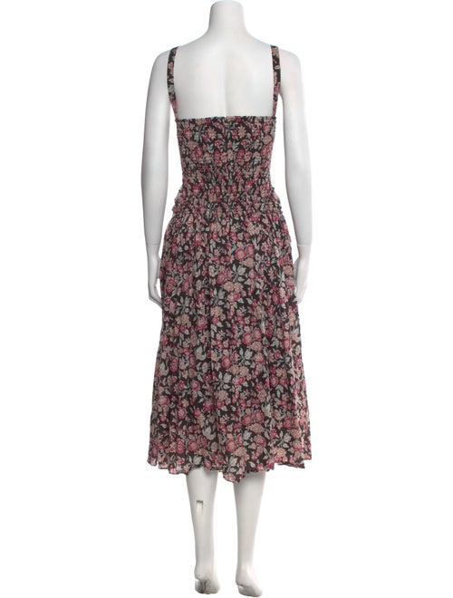 La Vie Rebecca Taylor Floral Print Midi Length Dress
