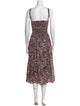 La Vie Rebecca Taylor Floral Print Midi Length Dress