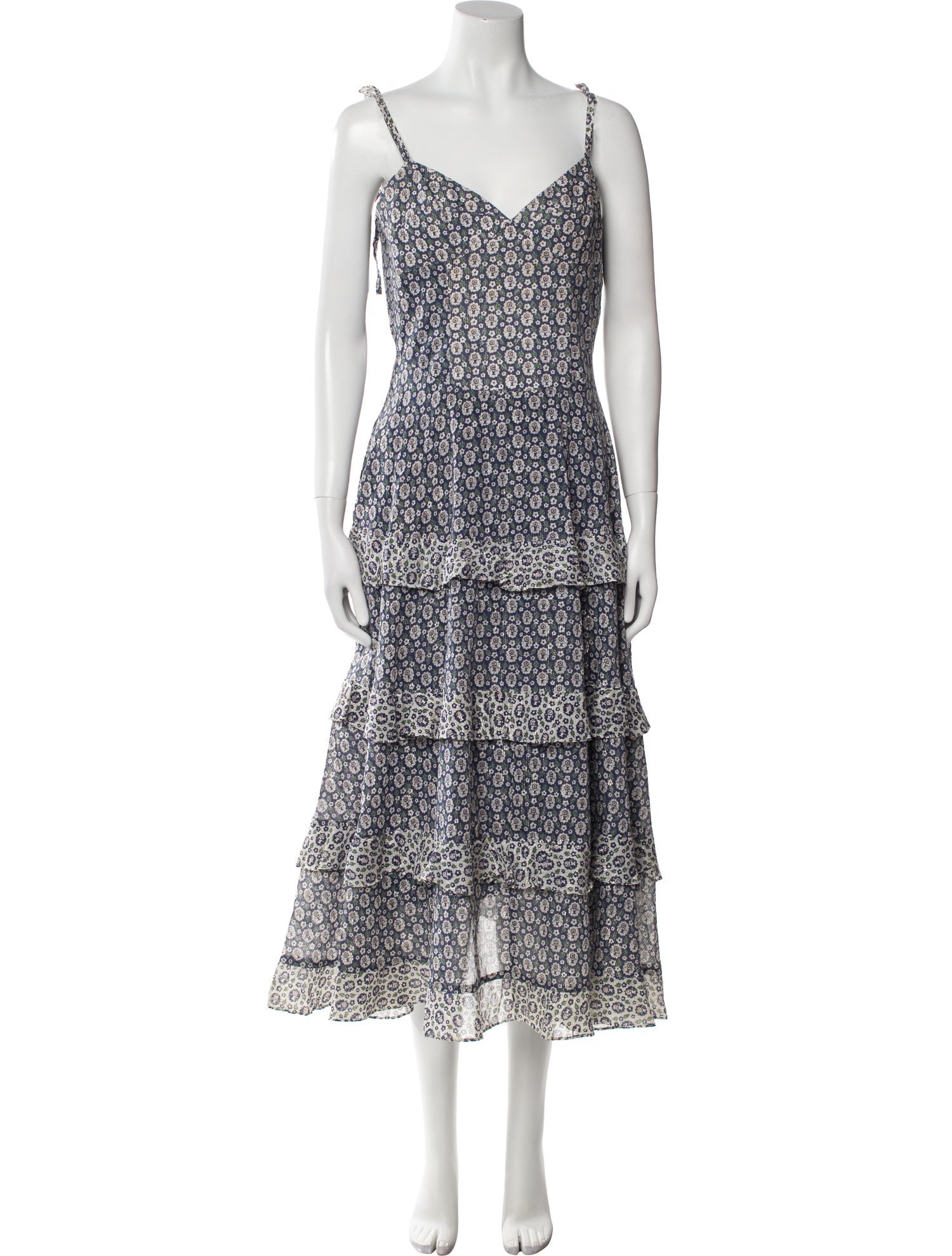 La Vie Rebecca Taylor Floral Print Midi Length Dress w/ Tags