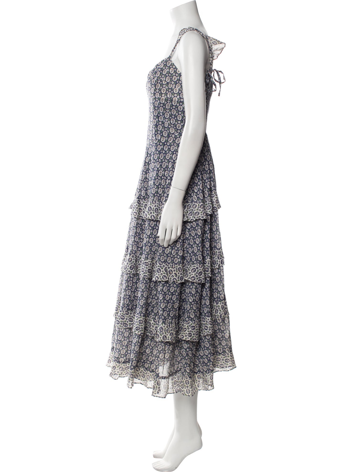 La Vie Rebecca Taylor Floral Print Midi Length Dress w/ Tags