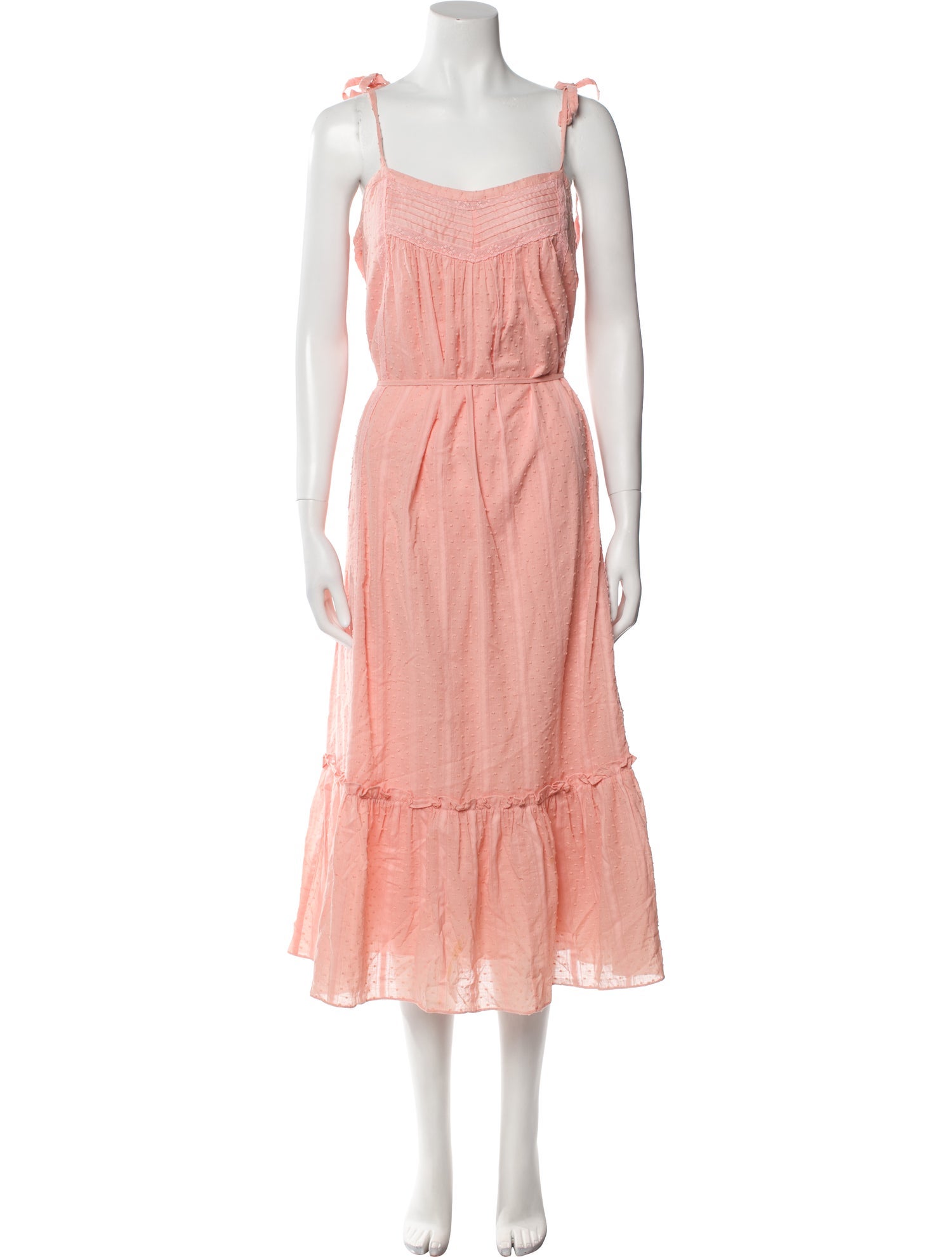 La Vie Rebecca Taylor Square Neckline Midi Length Dress