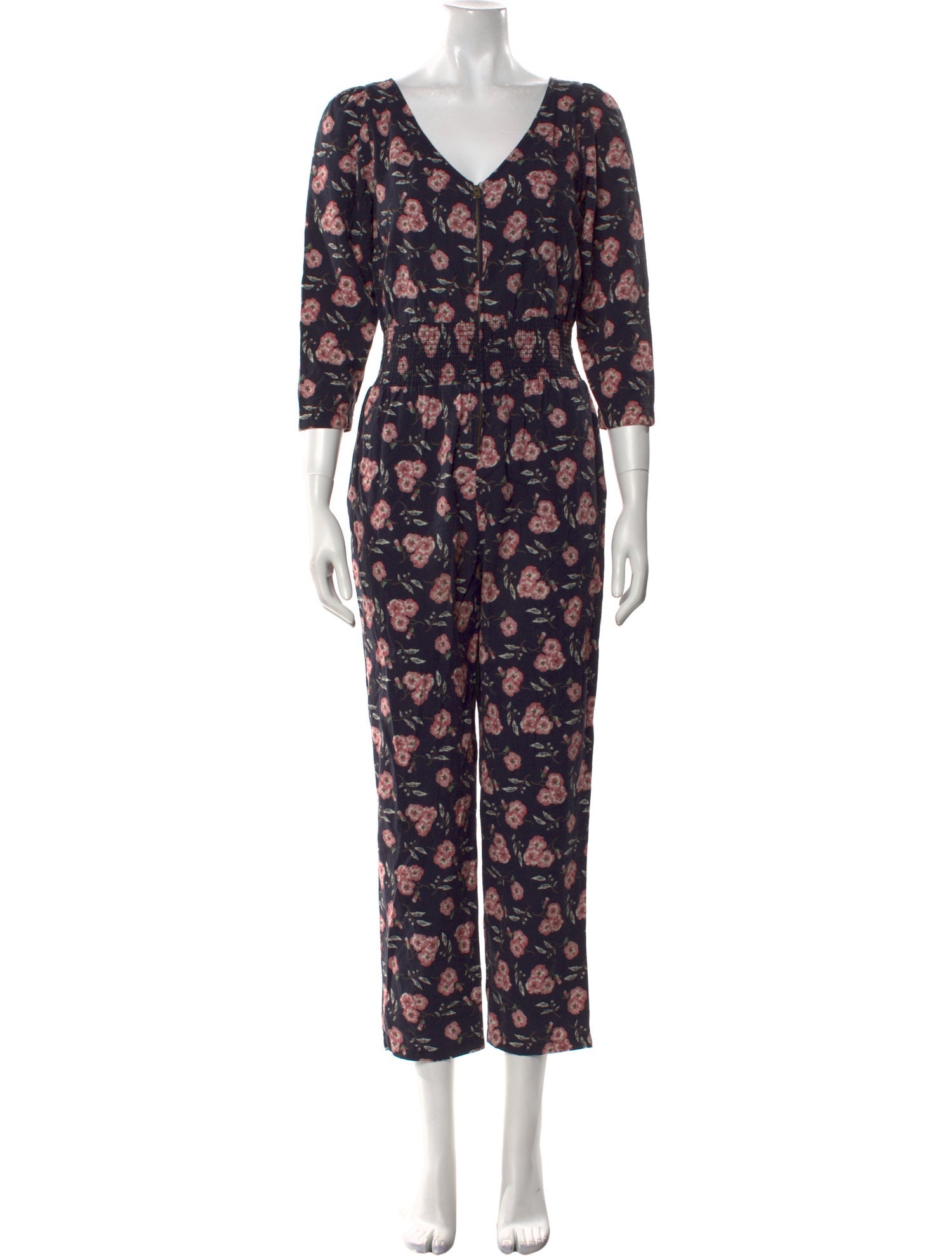 La Vie Rebecca Taylor Printed V-Neck Jumpsuit