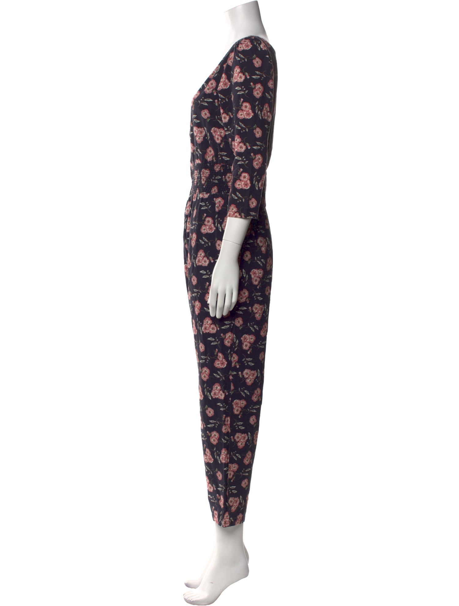 La Vie Rebecca Taylor Printed V-Neck Jumpsuit