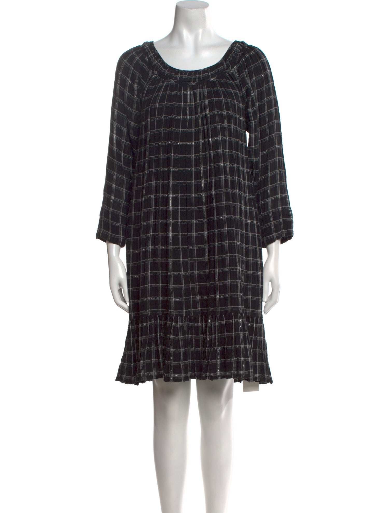 La Vie Rebecca Taylor Plaid Print Knee-Length Dress