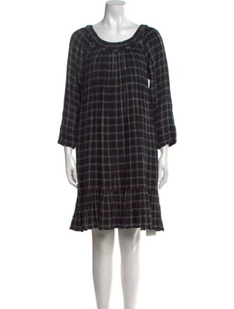 La Vie Rebecca Taylor Plaid Print Knee-Length Dress