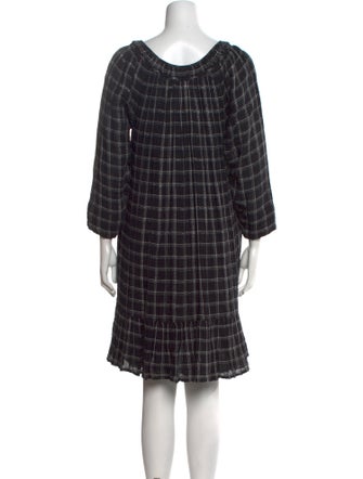 La Vie Rebecca Taylor Plaid Print Knee-Length Dress