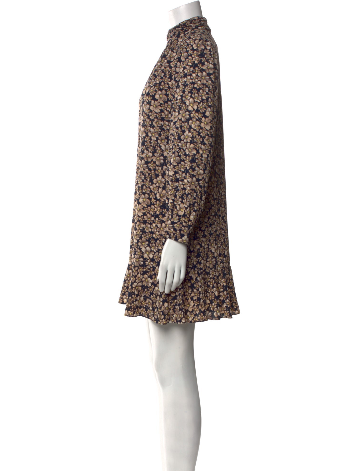 La Vie Rebecca Taylor Floral Print Mini Dress