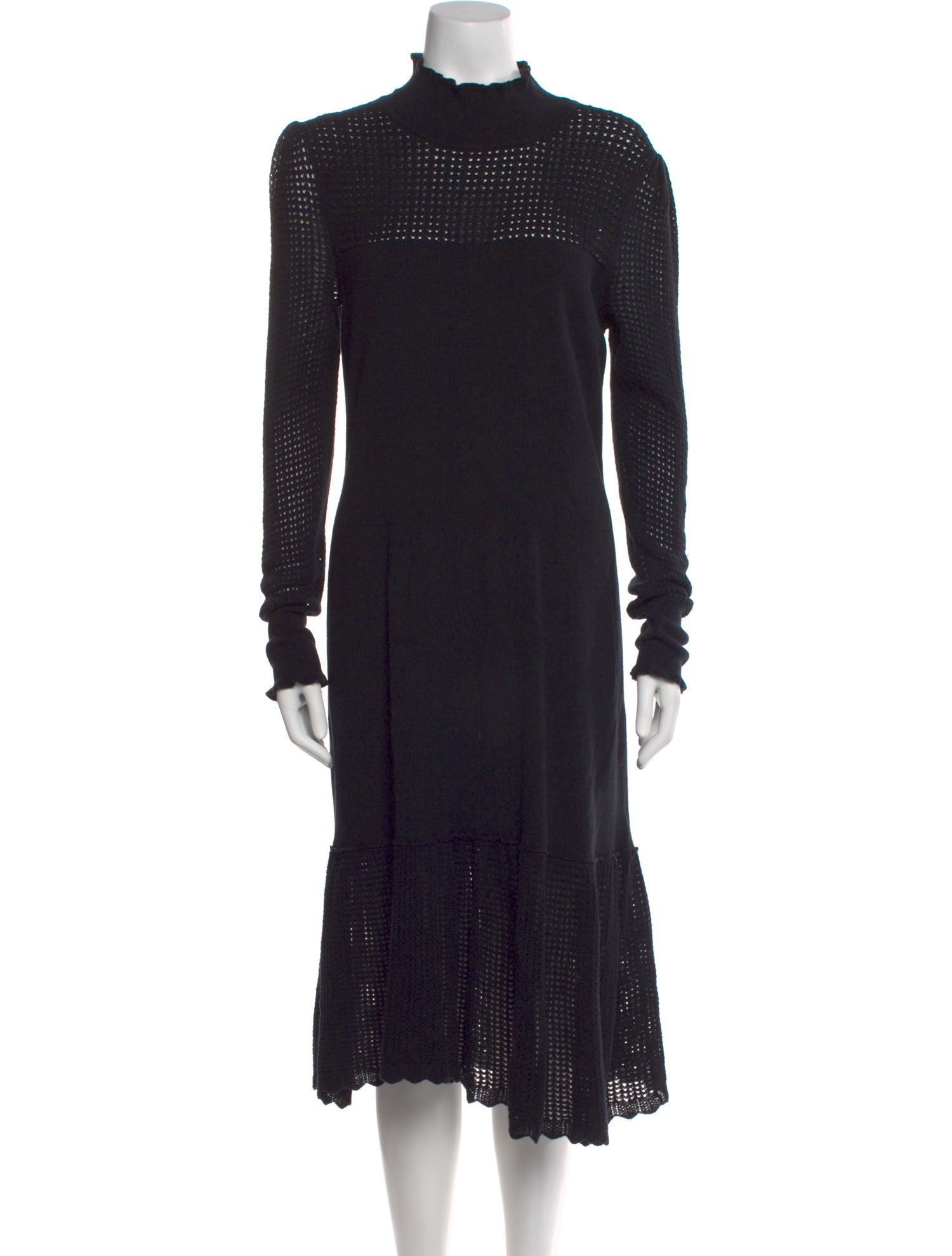 La Vie Rebecca Taylor Mock Neck Midi Length Dress