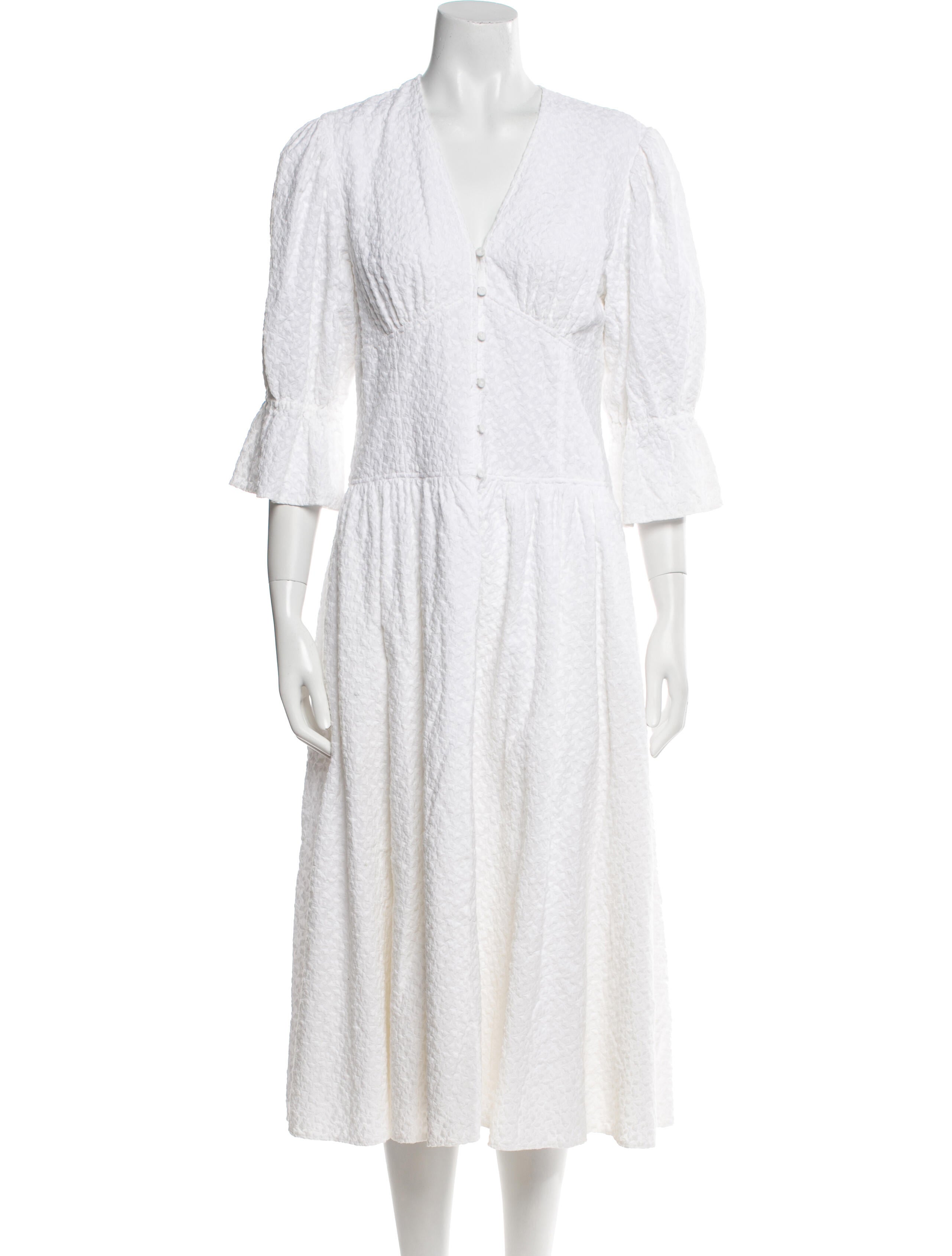 La Vie Rebecca Taylor V-Neck Midi Length Dress