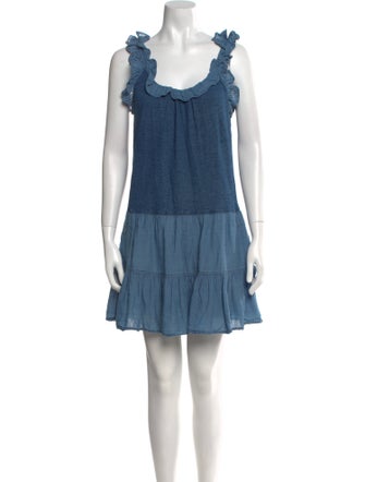 La Vie Rebecca Taylor Scoop Neck Mini Dress