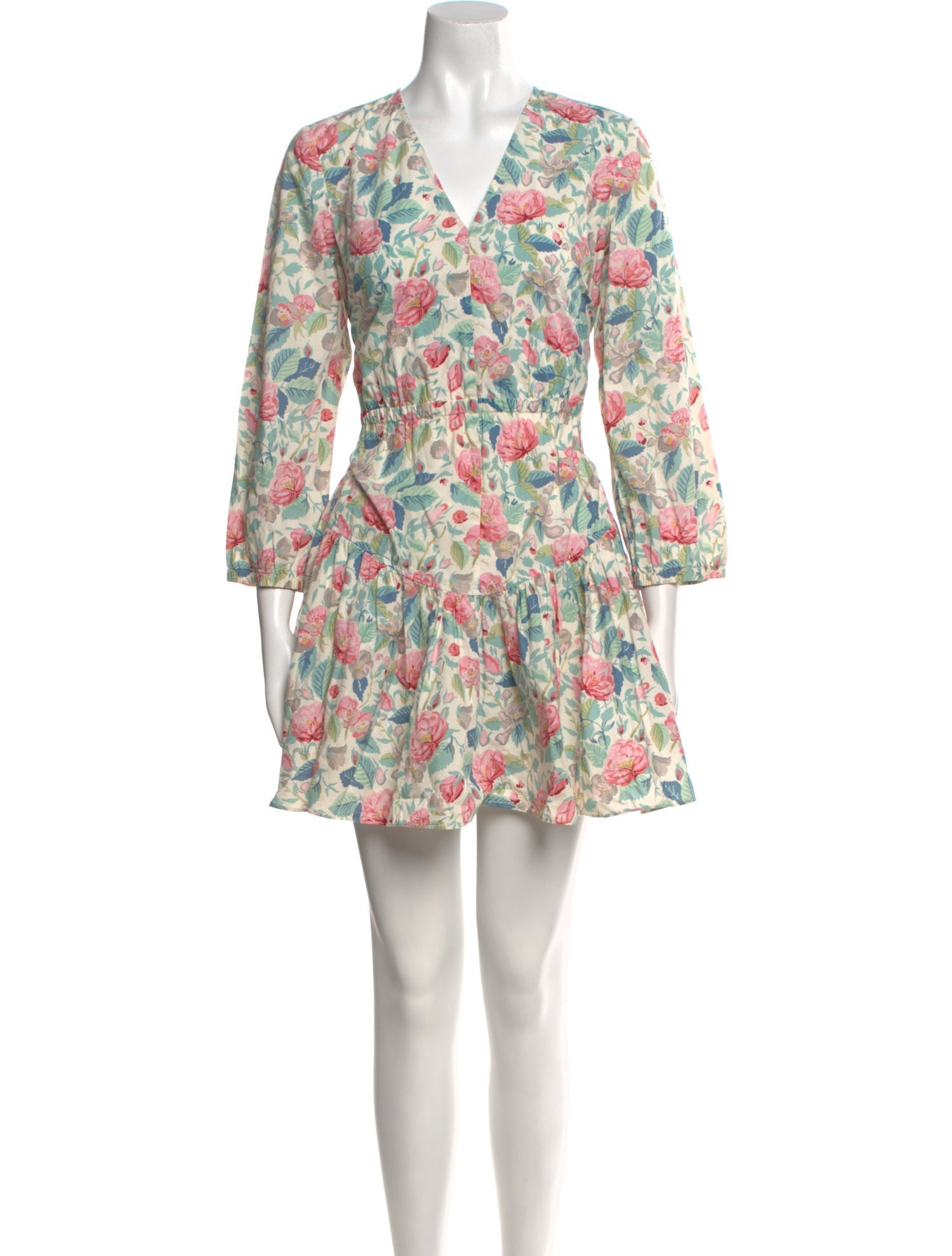 La Vie Rebecca Taylor Floral Print Mini Dress