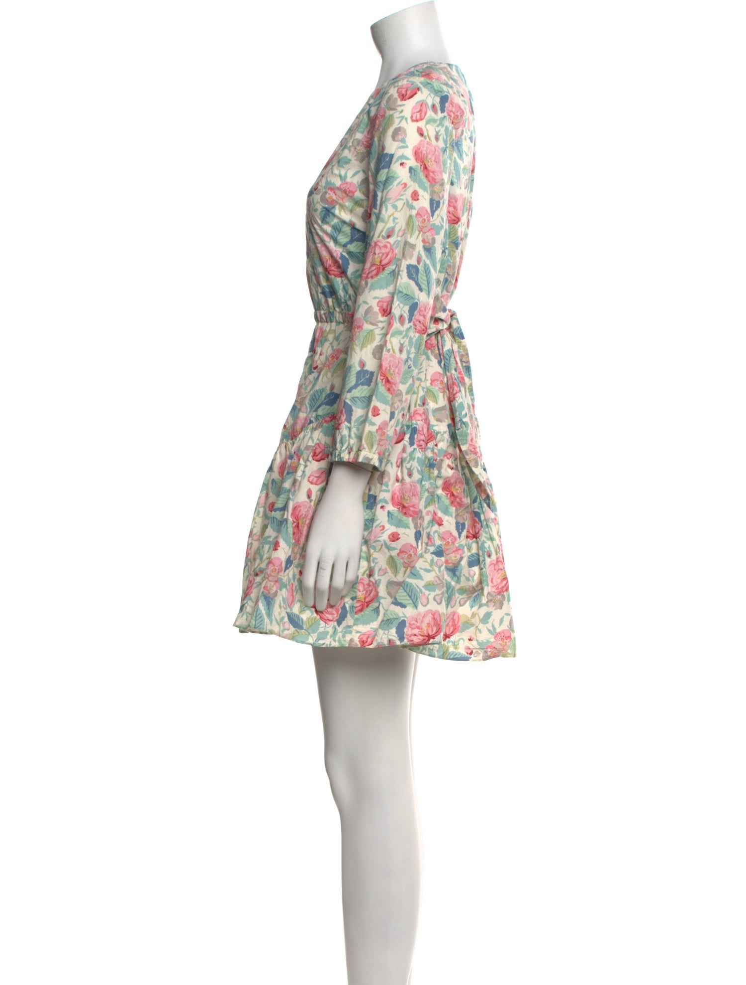 La Vie Rebecca Taylor Floral Print Mini Dress