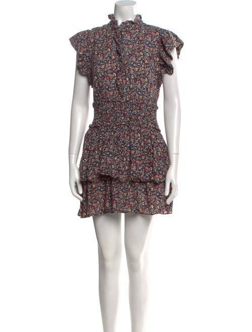 La Vie Rebecca Taylor Floral Print Mini Dress