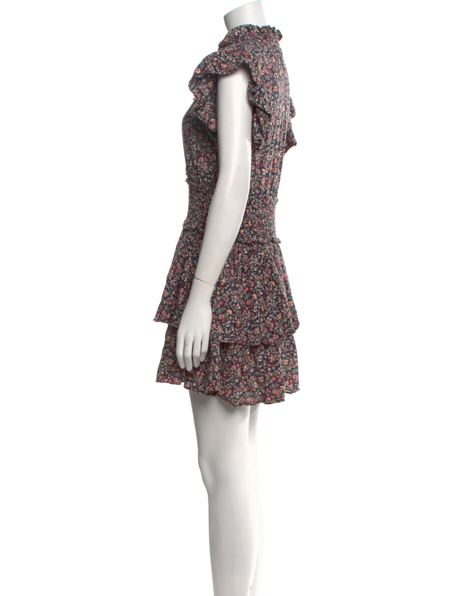 La Vie Rebecca Taylor Floral Print Mini Dress