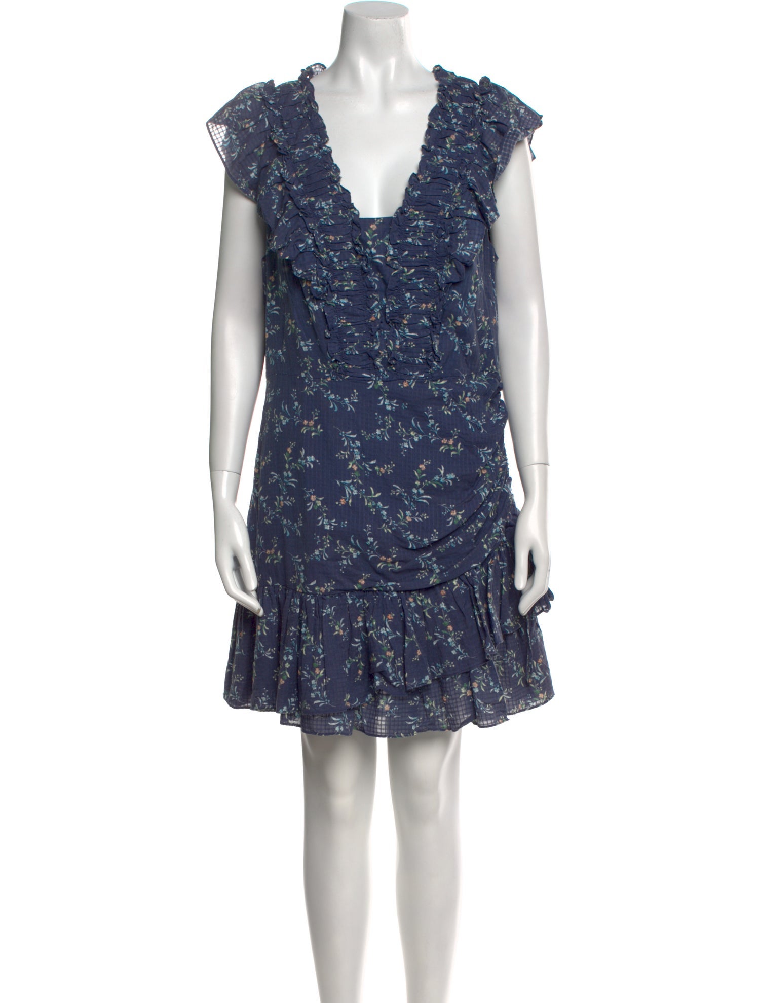 La Vie Rebecca Taylor Floral Print Mini Dress