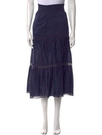 La Vie Rebecca Taylor Lace Trim Embellishment Midi Length Skirt