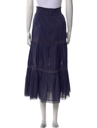 La Vie Rebecca Taylor Lace Trim Embellishment Midi Length Skirt