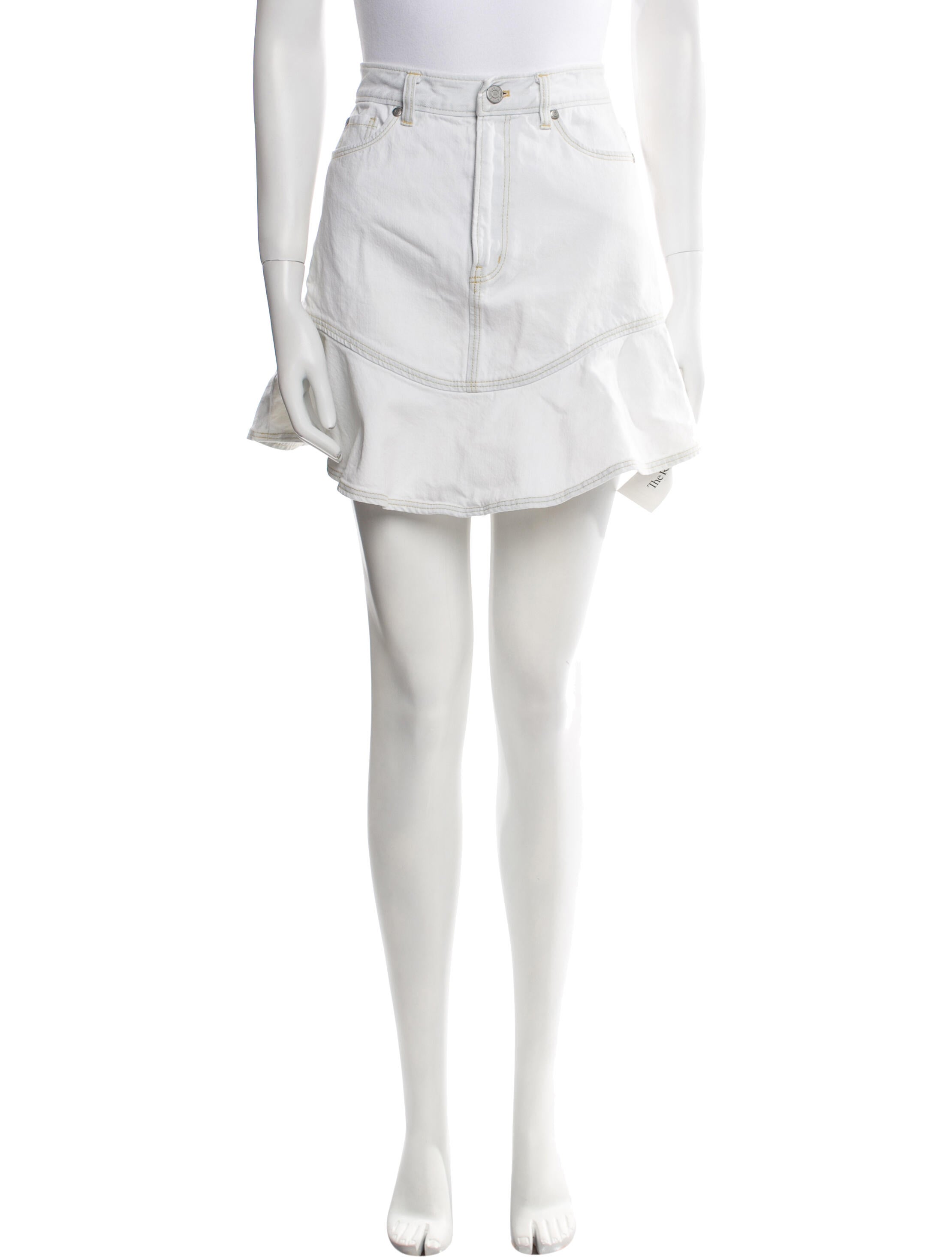 La Vie Rebecca Taylor Ruffle Embellishment Mini Skirt