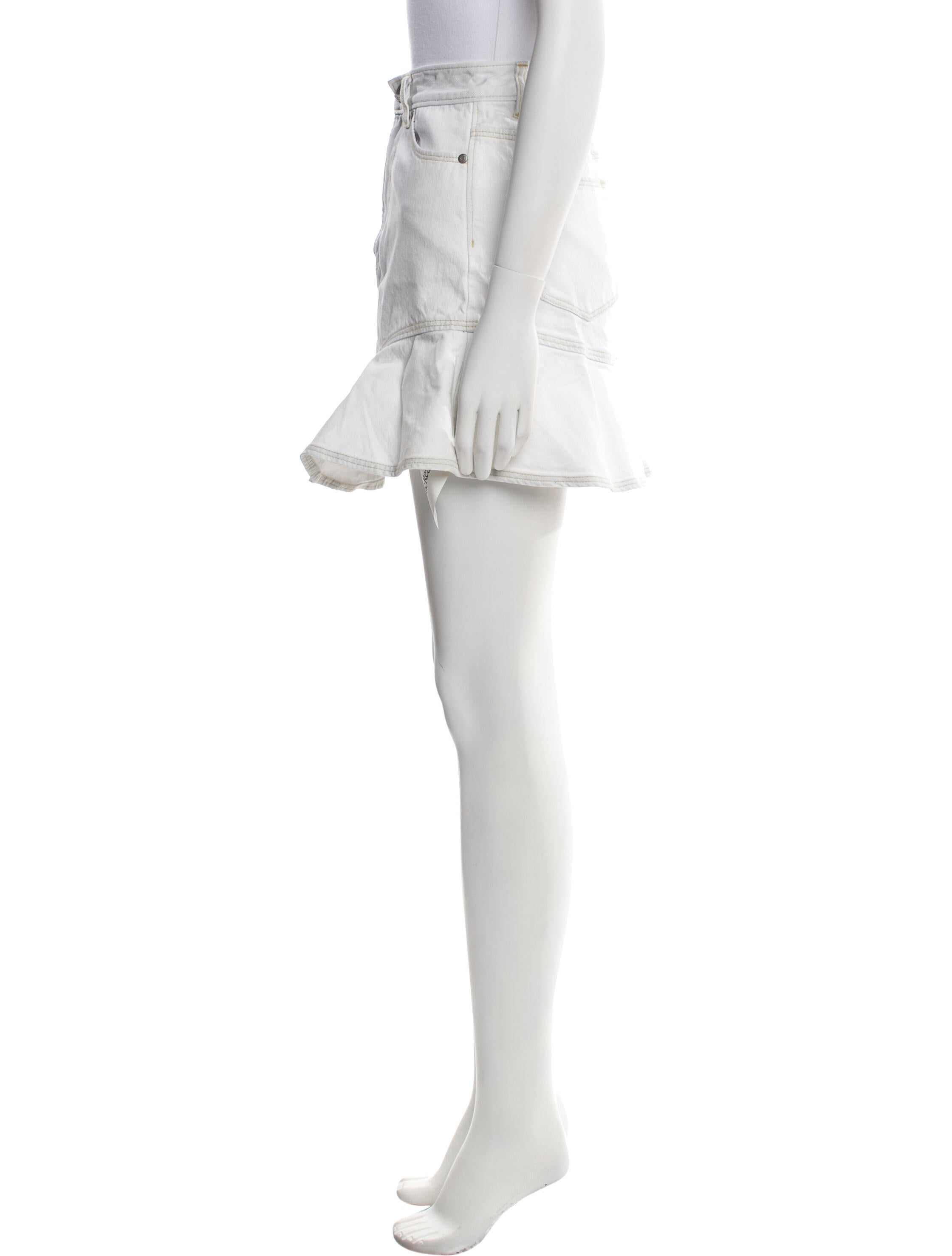 La Vie Rebecca Taylor Ruffle Embellishment Mini Skirt