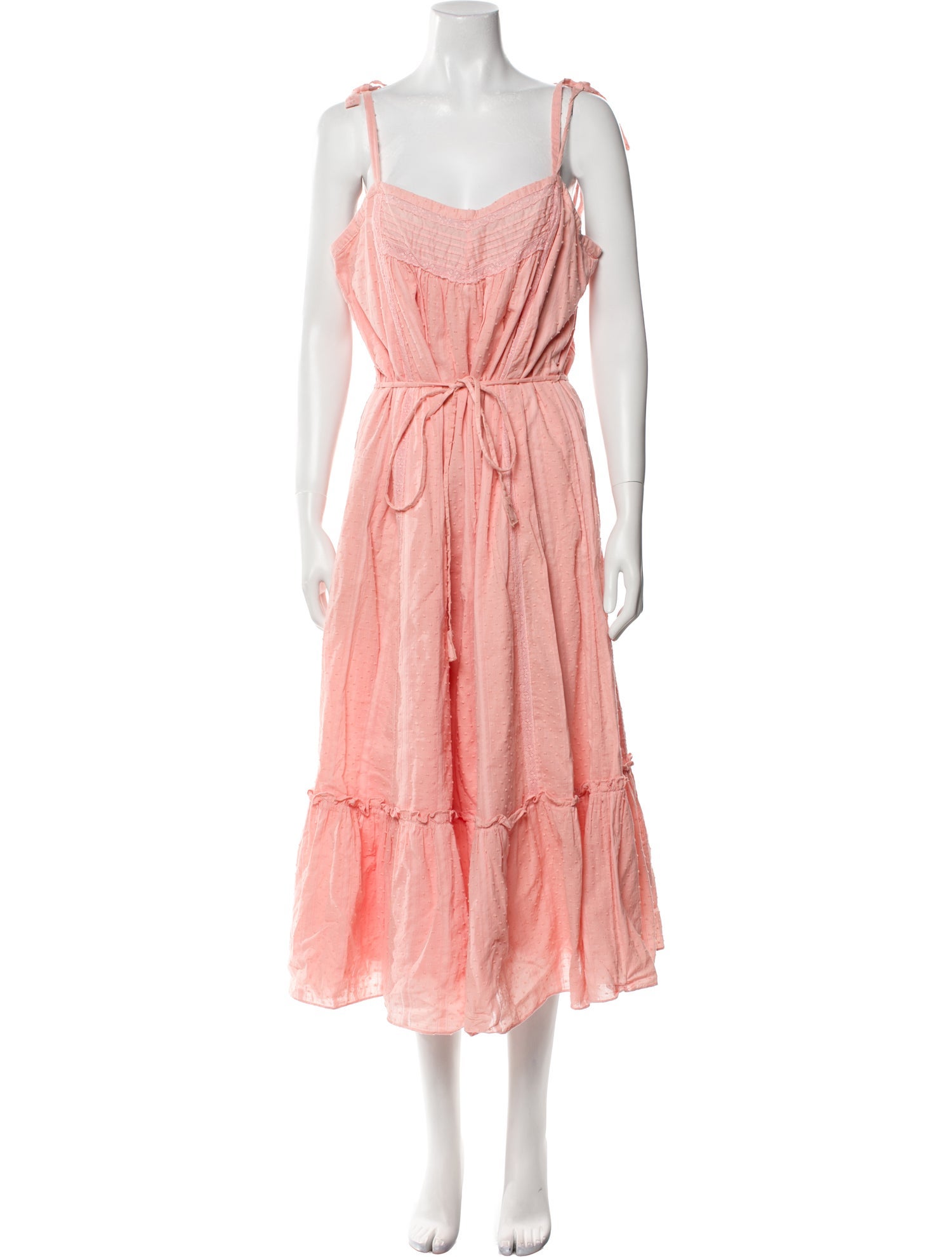 La Vie Rebecca Taylor Square Neckline Midi Length Dress