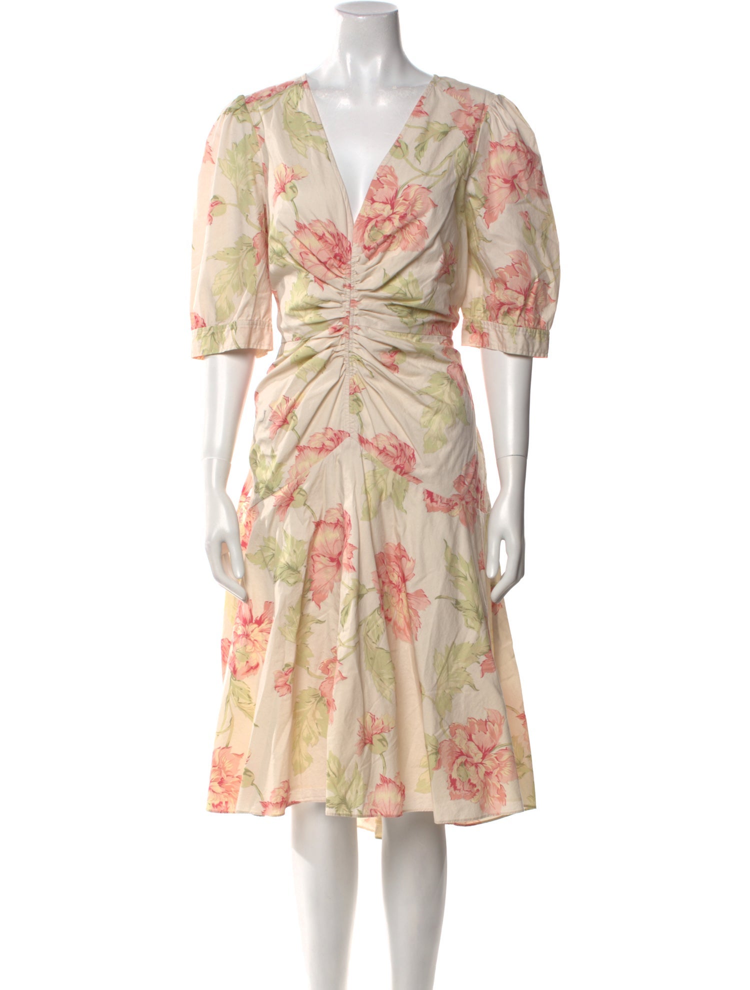 La Vie Rebecca Taylor Floral Print Midi Length Dress