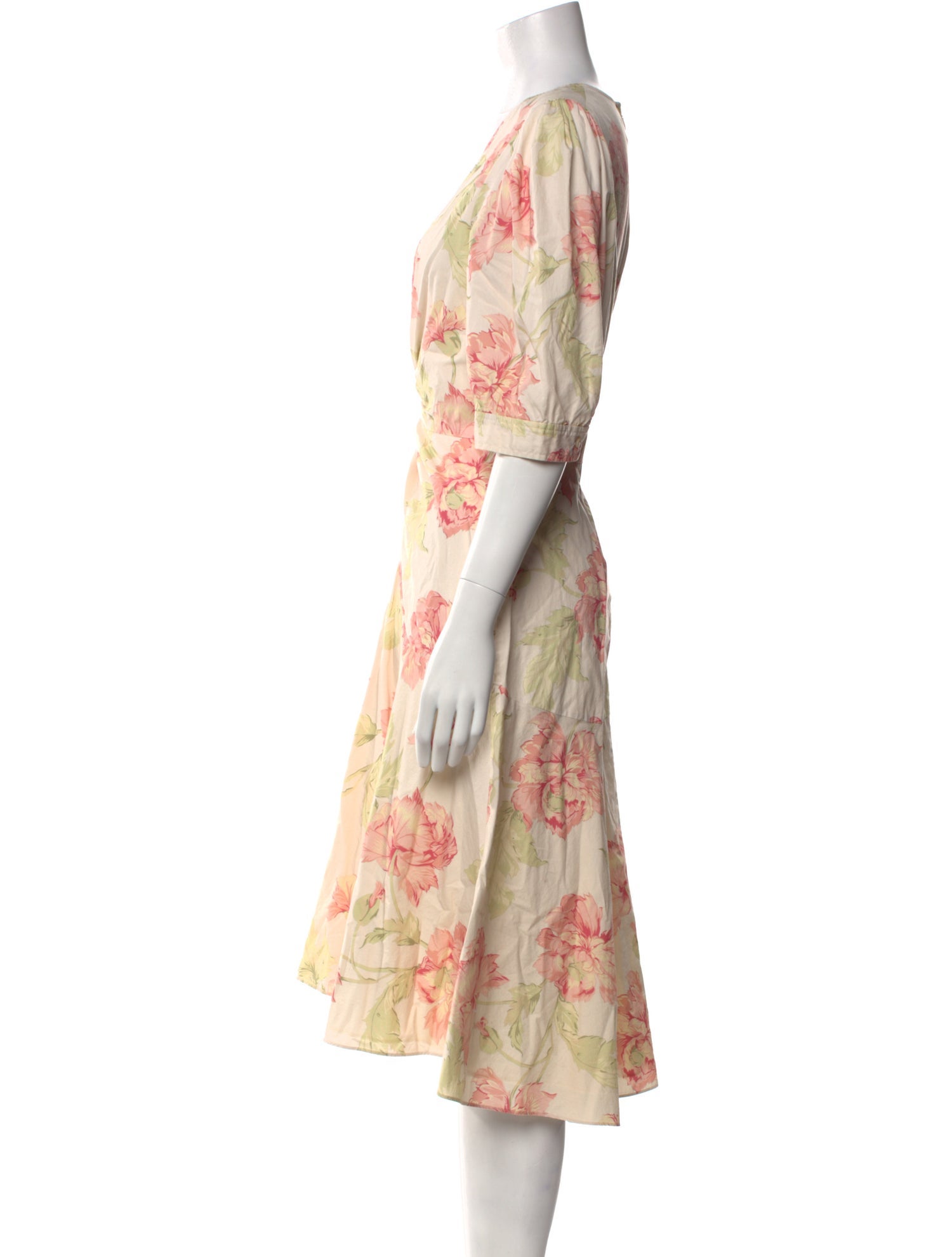 La Vie Rebecca Taylor Floral Print Midi Length Dress