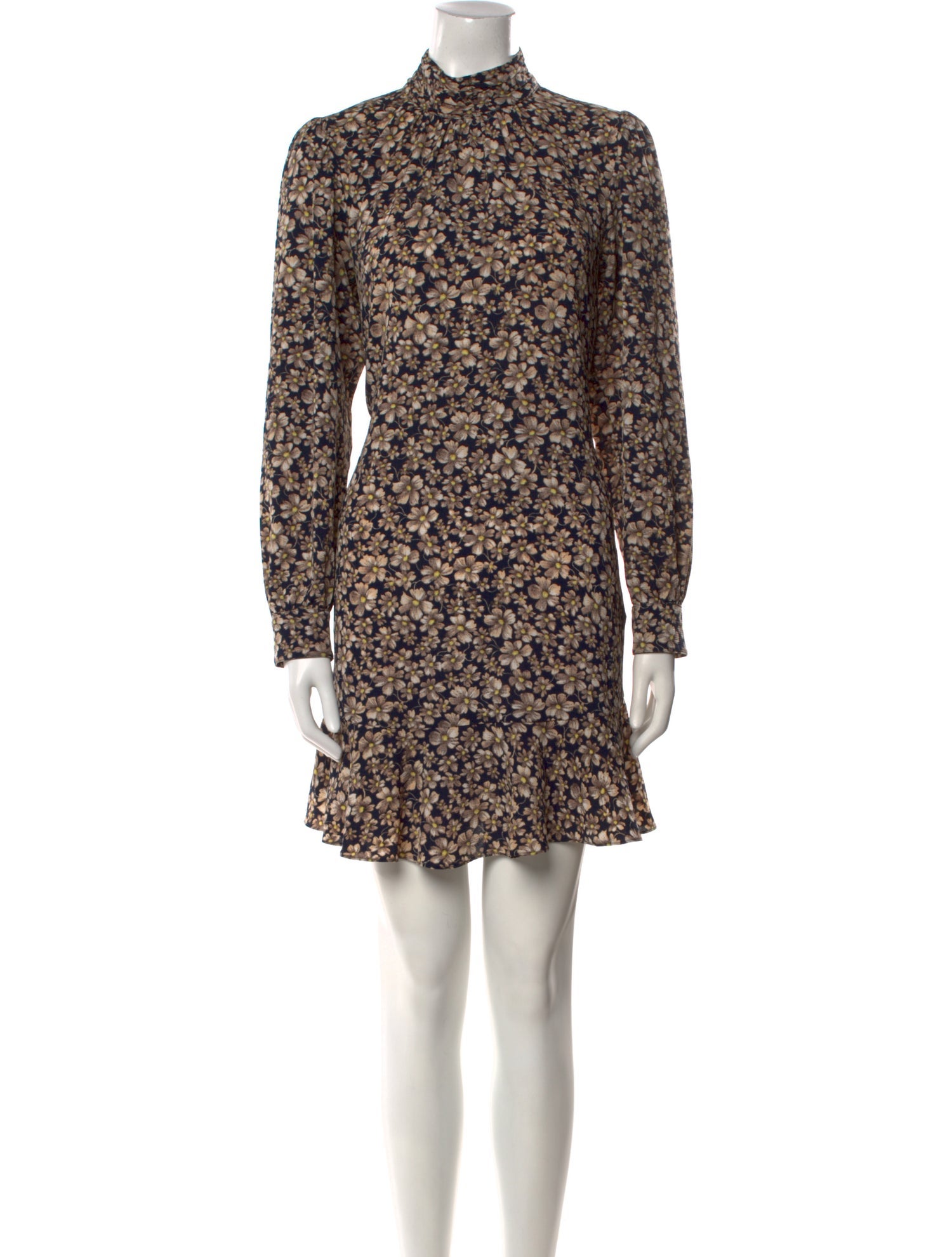 La Vie Rebecca Taylor Floral Print Mini Dress