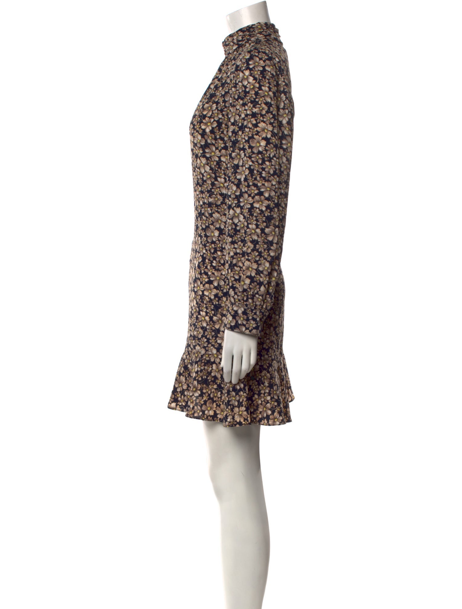 La Vie Rebecca Taylor Floral Print Mini Dress