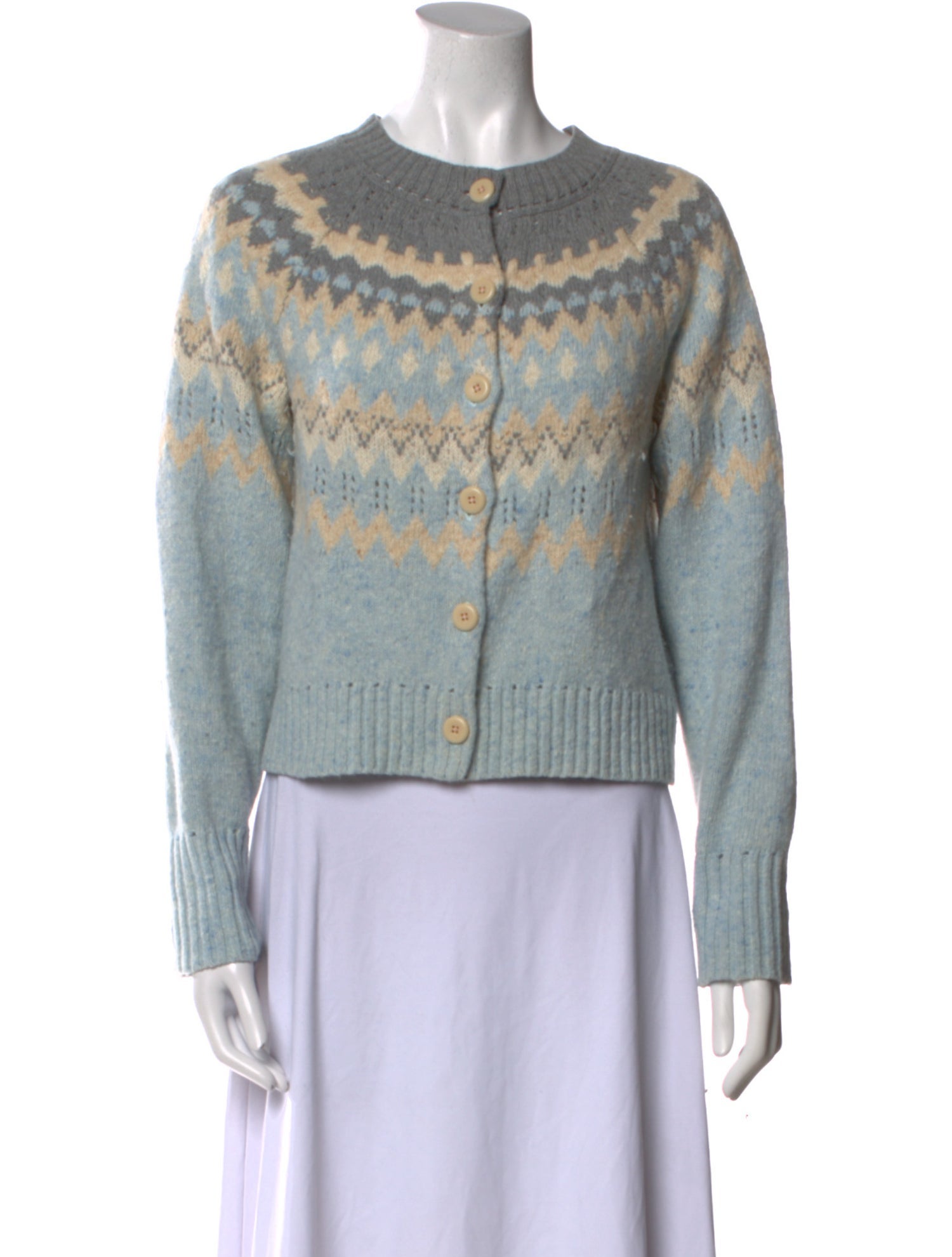 La Vie Rebecca Taylor Wool Printed Sweater