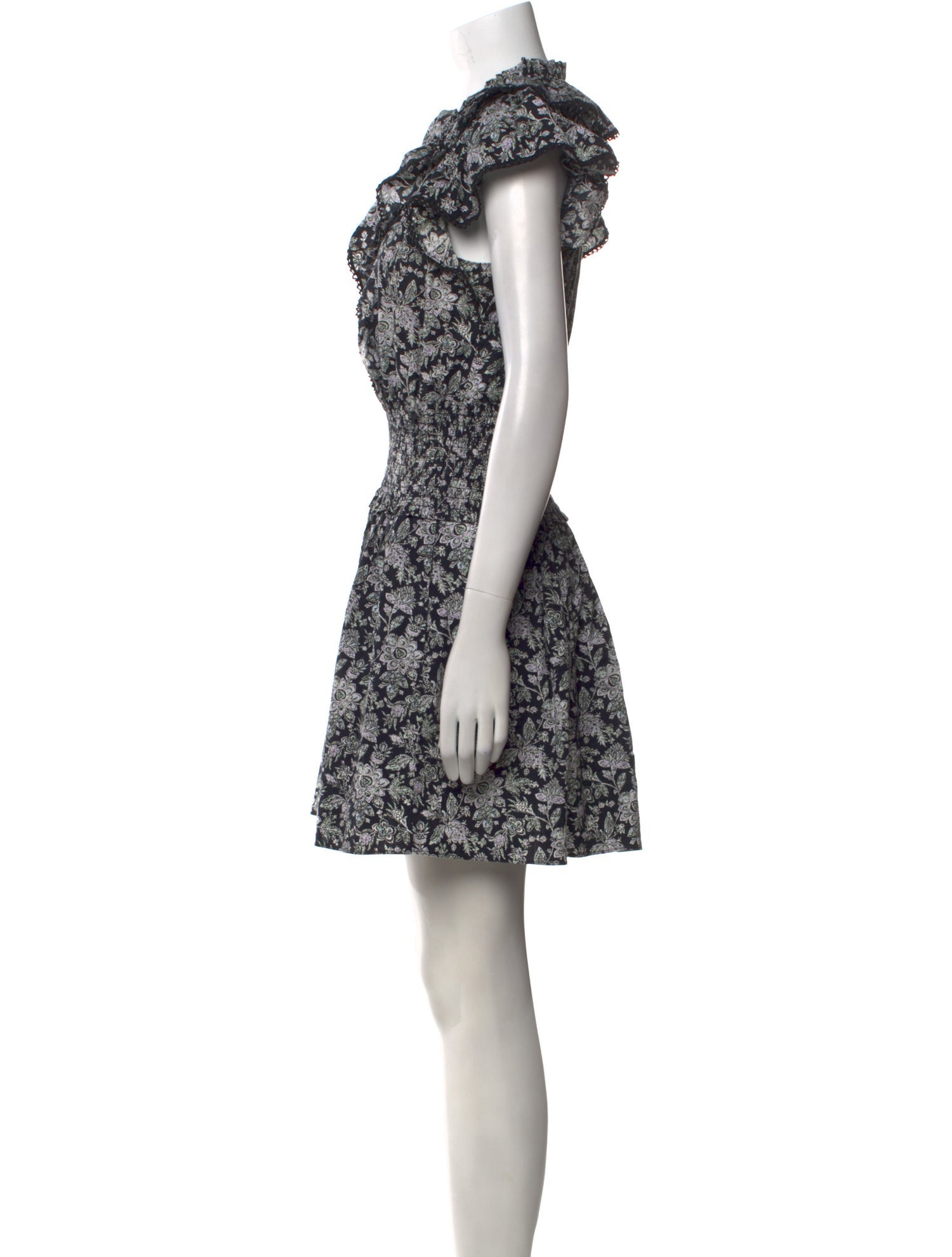La Vie Rebecca Taylor Floral Print Mini Dress