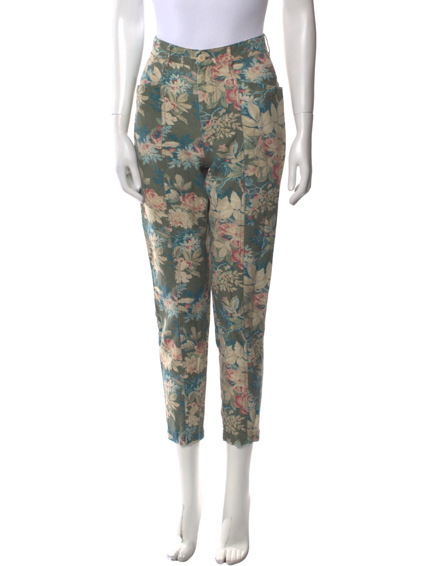 La Vie Rebecca Taylor Floral Print Skinny Leg Pants