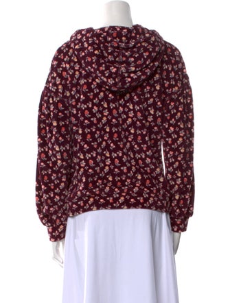 La Vie Rebecca Taylor Floral Print V-Neck Blouse