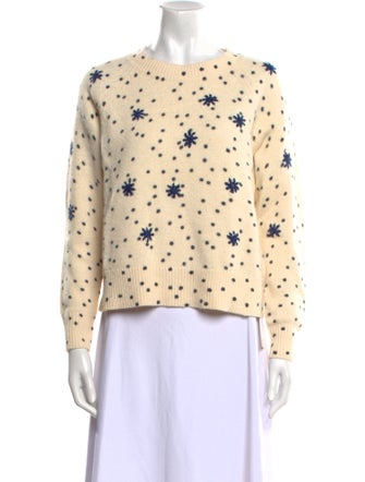 La Vie Rebecca Taylor Wool Printed Sweater
