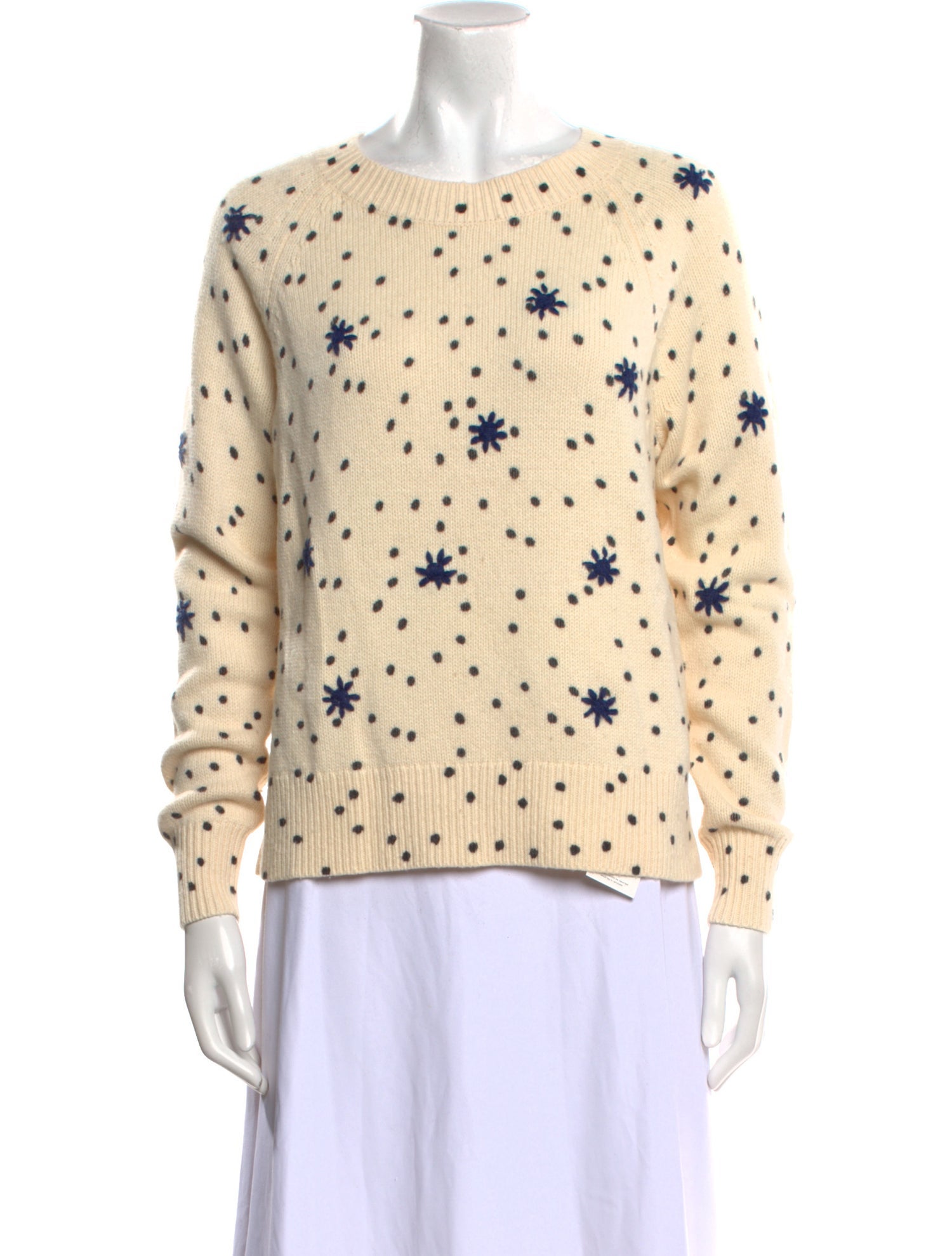 La Vie Rebecca Taylor Wool Printed Sweater