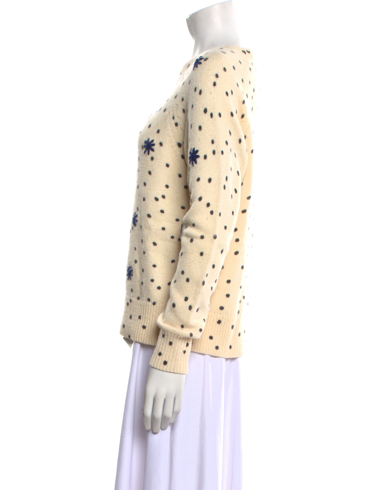 La Vie Rebecca Taylor Wool Printed Sweater