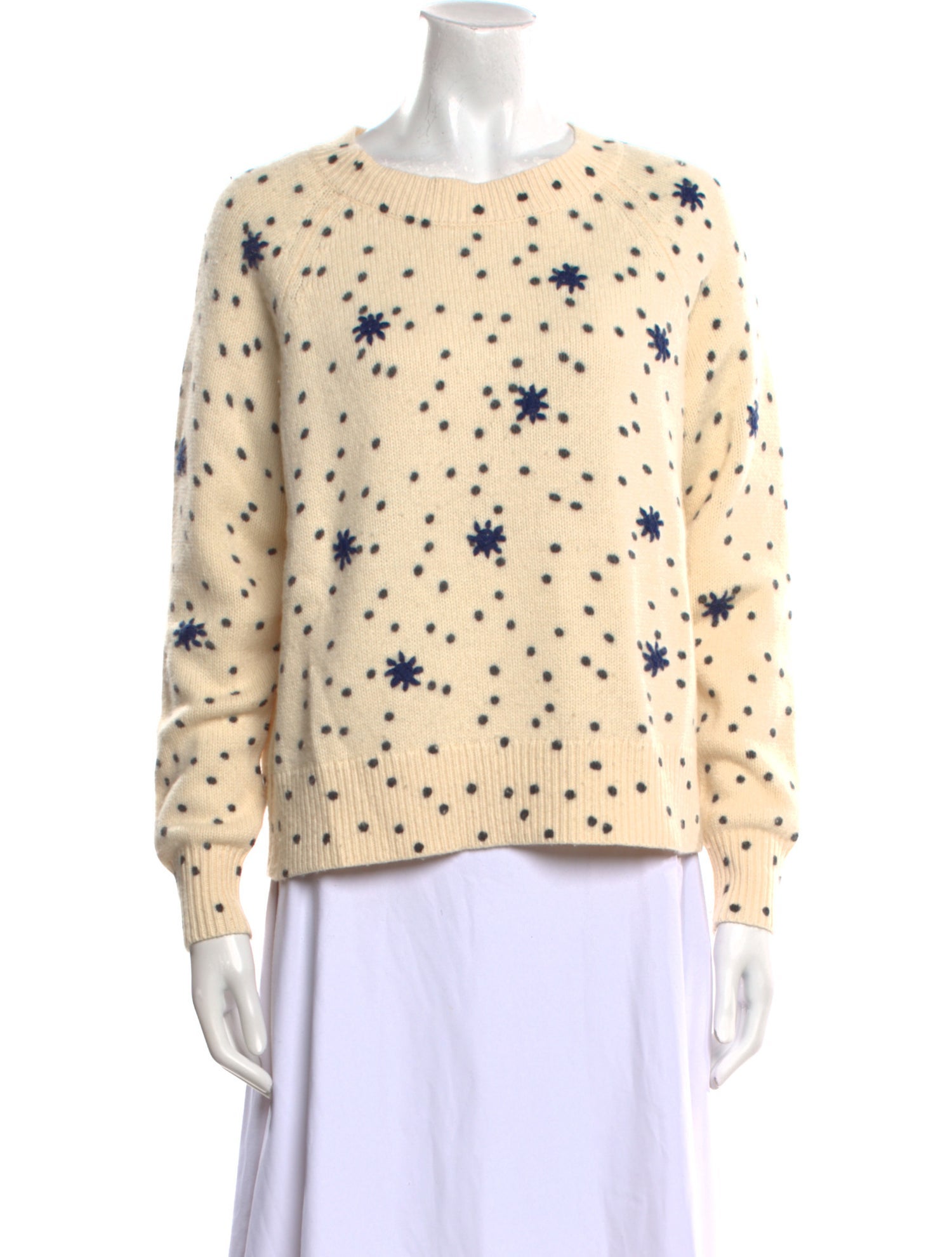 La Vie Rebecca Taylor Wool Printed Sweater
