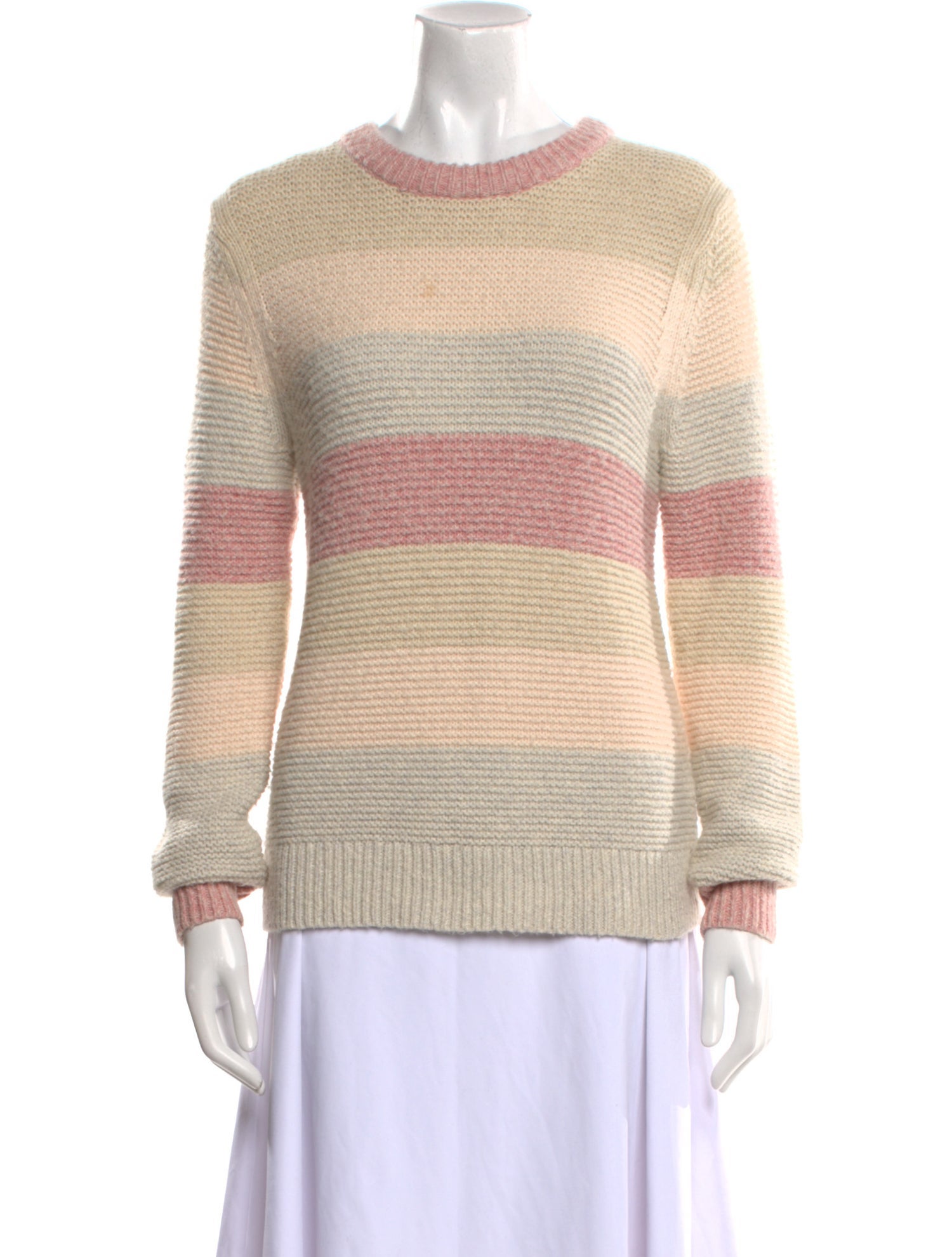 La Vie Rebecca Taylor Striped Crew Neck Sweater